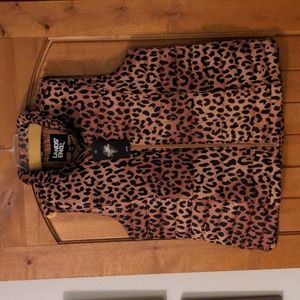 Leopard puffer vest